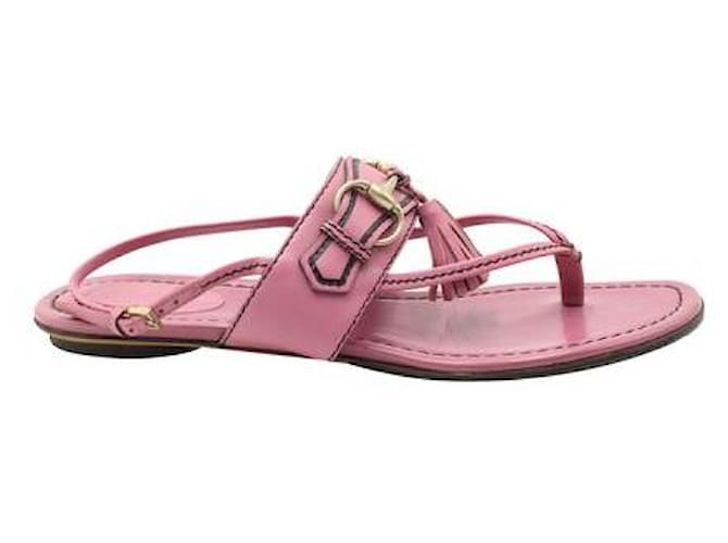 Gucci Pink Horsebit Sandals Leather  ref.1284580