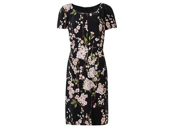 Dolce & Gabbana Midi Floral Dress Polyester Viscose  ref.1284629