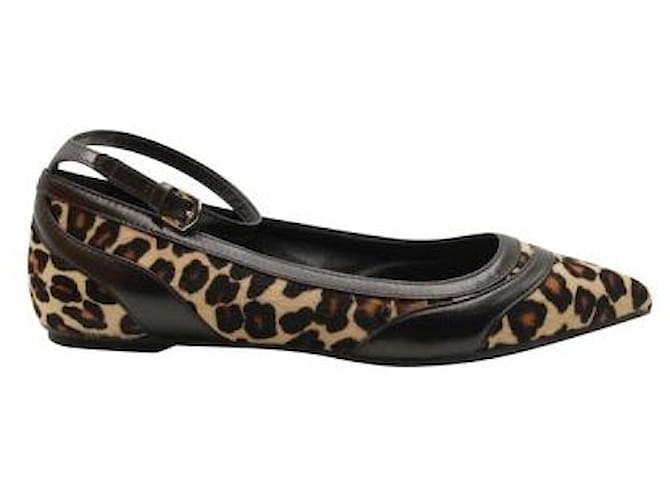 Tod'S Leopard Print Flats With Ankle Strap  ref.1284632