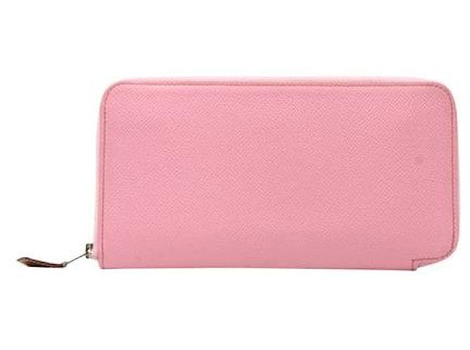 HERMÈS Pink Silk'In Classique Long Wallet  ref.1284655