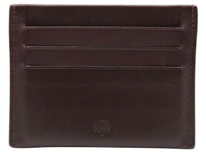 Mulberry Porta-cartões de couro marrom amora  ref.1284656
