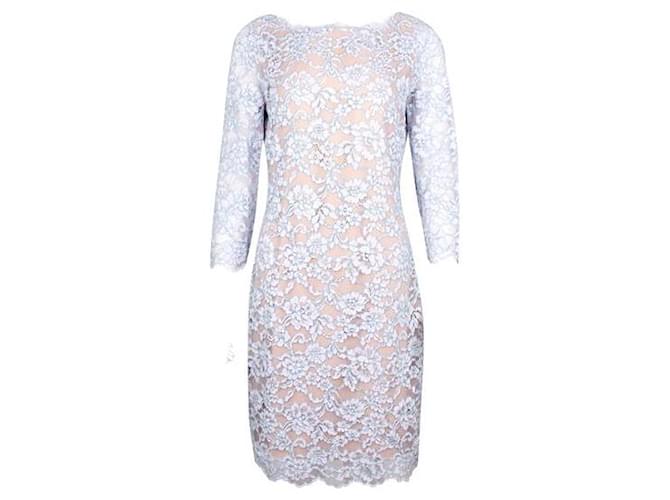 Diane Von Furstenberg Lilac Zarita Lace Dress Suede Cotton Nylon Rayon  ref.1284668