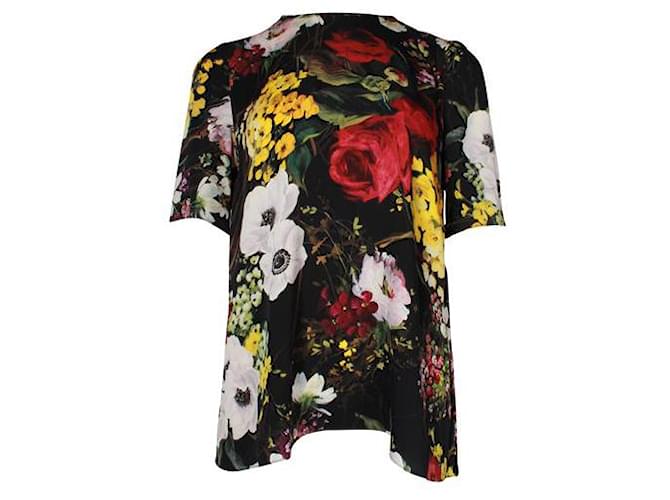 Dolce & Gabbana Floral Print Silk Top Elastane  ref.1284669