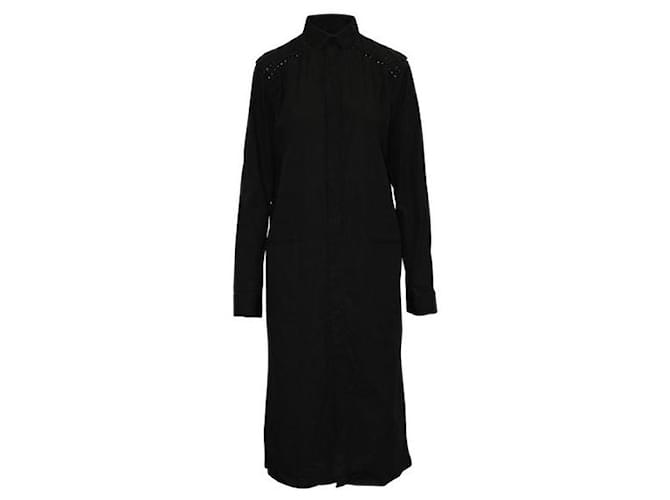 Robe chemise noire à manches longues Haider Ackermann Coton  ref.1284680