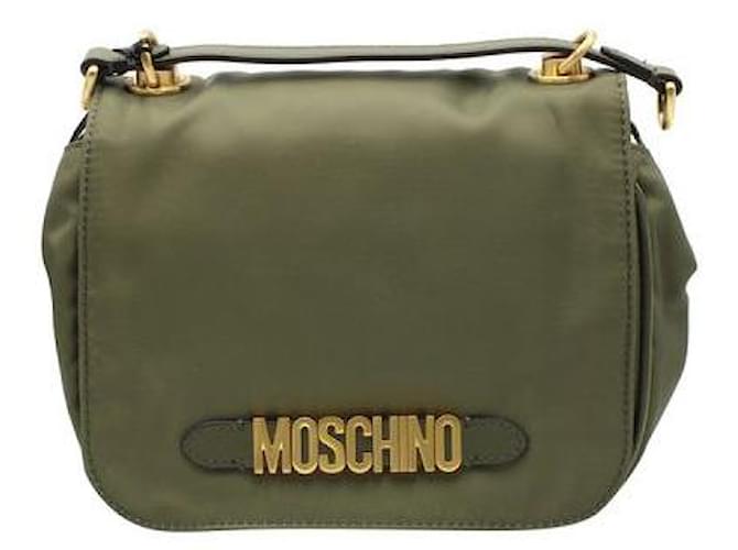 Moschino bolsa de ombro de nylon verde escuro  ref.1284710