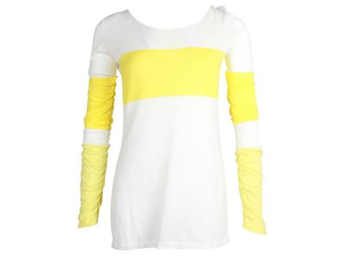 Blusa de manga comprida de algodão creme e amarela Loewe Amarelo  ref.1284724