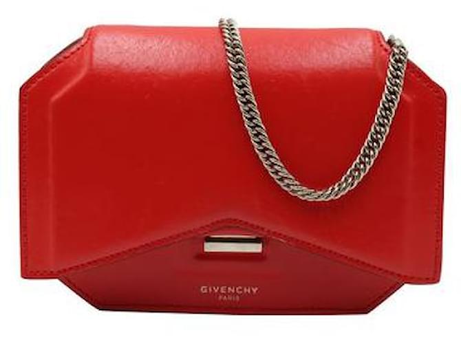 Givenchy Red Bow-Cut Flap Bag Leather  ref.1284725