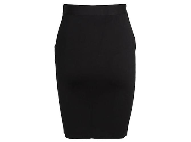 Falda negra elástica de Givenchy Negro Viscosa Elastano Poliamida  ref.1284728