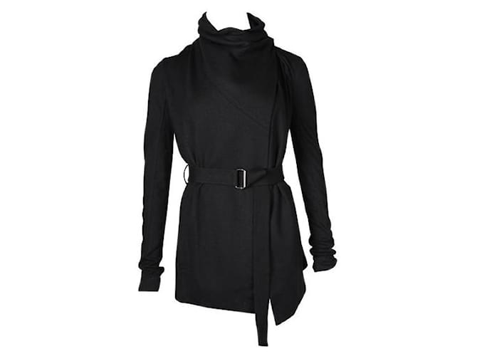 Giacca nera di lana dalla vestibilità ampia di Helmut Lang/ Cappotto Nero  ref.1284765