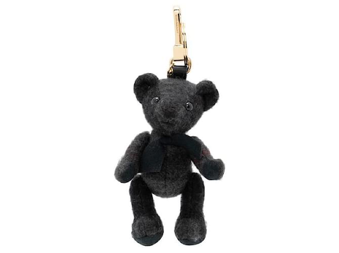 Burberry Black Check Cashmere Thomas Bear Bag Charm  ref.1284815