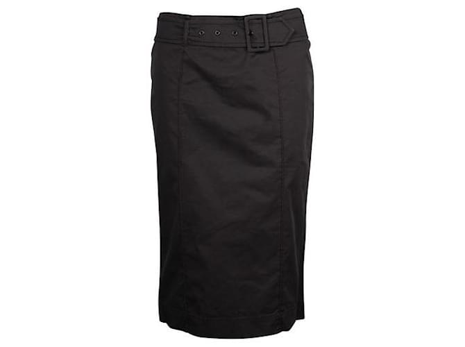 Prada Black Pencil Skirt with Detachable Belt Nylon  ref.1284831