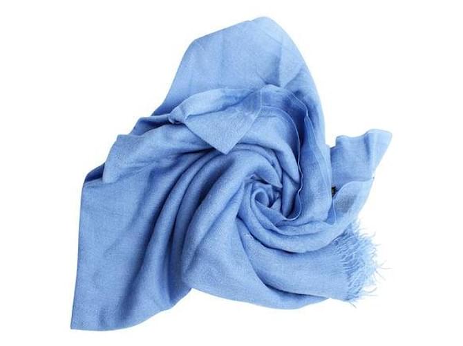 Etro Light Blue Cashmere/ Silk shawl  ref.1284835