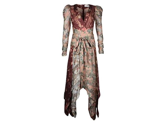 Zimmermann - Robe longue en soie à fleurs multicolores Elasthane  ref.1284874