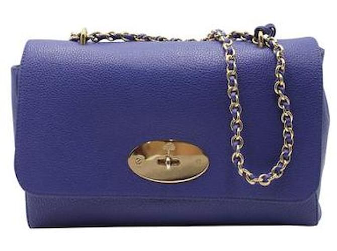 Mulberry Electric Blue Lily Shoulder Bag with Chain Leather  ref.1284888