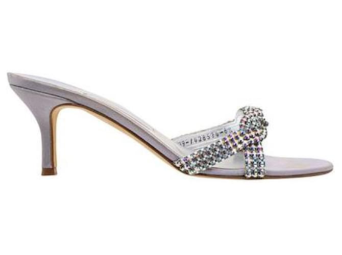 Autre Marque Zeitgenössische Designer-Sandale mit lila Twist-Diamanten Leder  ref.1284889