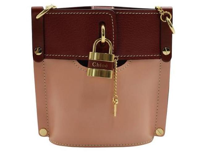 CHLOÉ Pink Mini Aby Bucket Bag Leather  ref.1284902