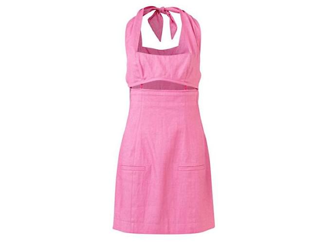 Jacquemus Pink La Robe Meil Dress Cotton Viscose Elastane  ref.1284927