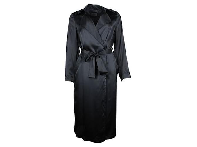 Autre Marque Contemporary Designer RtA Black Silk Wrap Around Dress/Coat  ref.1284944