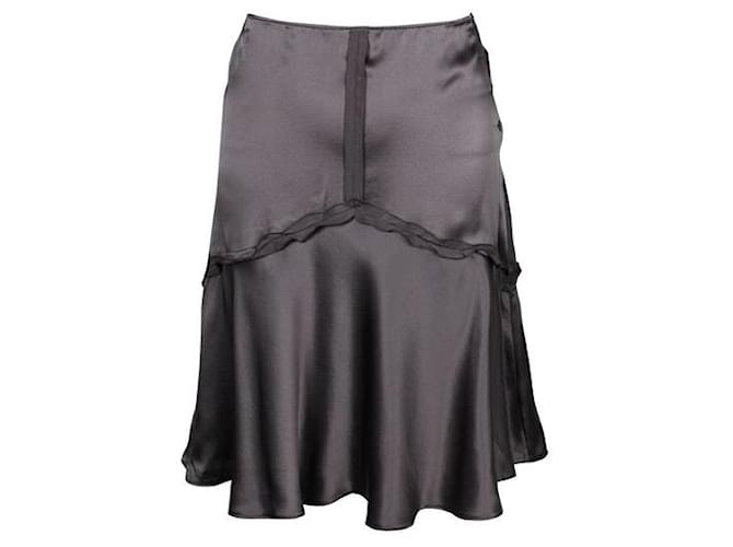 Miu Miu Dark Grey Silk Skirt  ref.1284994