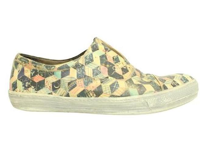 Alexander Mcqueen Colorful Print Slip-On Sneakers Multiple colors Leather Rubber  ref.1285042