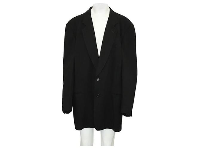 Giorgio Armani Black Woolen Vintage Blazer  ref.1285046