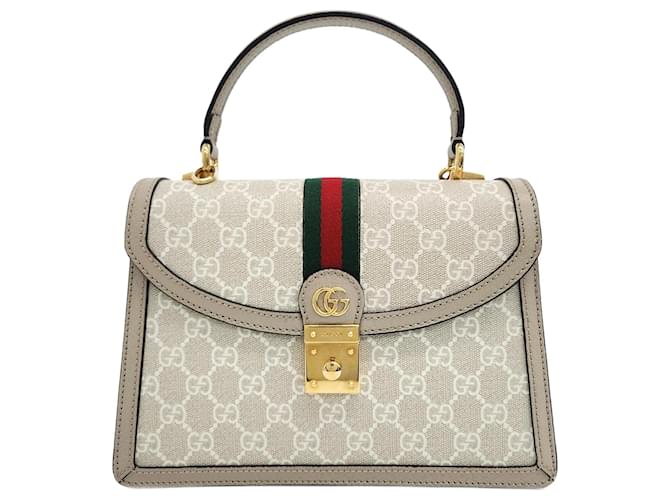 Bolsa com alça superior Gucci Ophidia (651055) Multicor Bege  ref.1285137