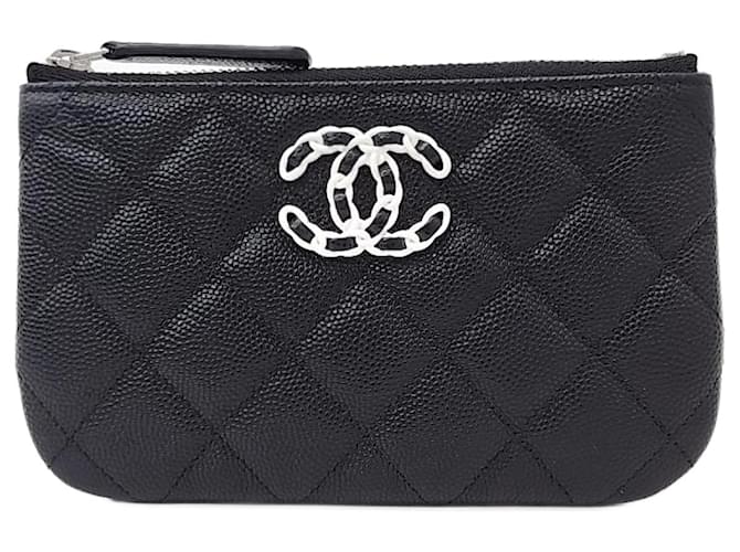 Minibolso Chanel Caviar A82365 Negro  ref.1285140