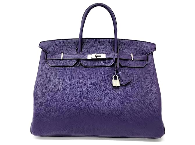 Hermès  Birkin 40 (N) Dark purple  ref.1285149