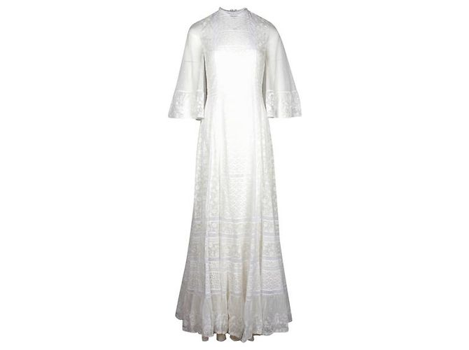 Dior SS20 Vestido largo de encaje blanco de Runway