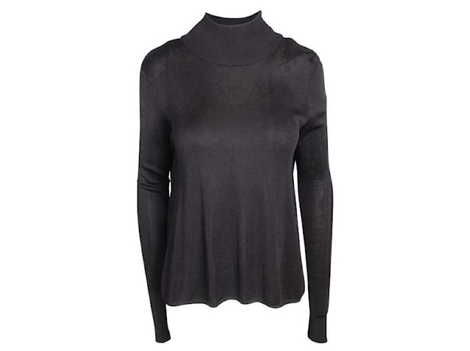 Autre Marque Dion Lee Backless Black Knitted Top Nylon Rayon  ref.1285252