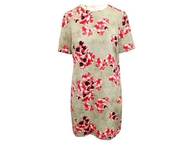 Giambattista Valli Brown Dress With Floral Print Silk Cotton  ref.1285280