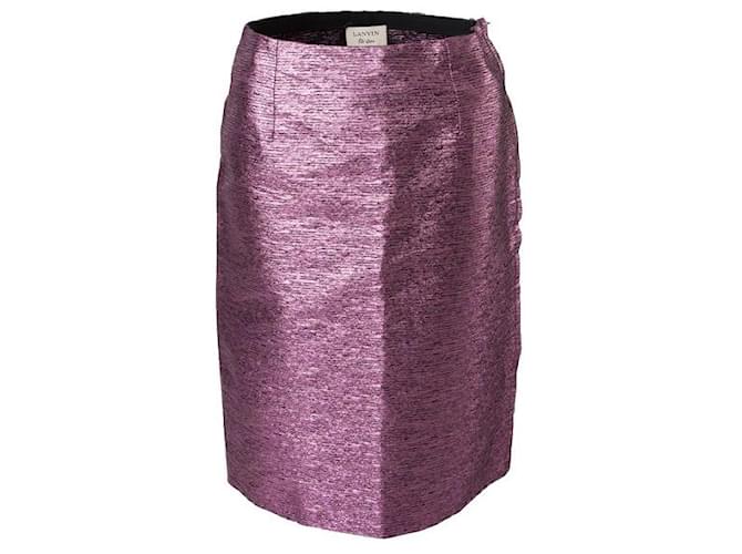 LANVIN Shimmer Midi Skirt Pink  ref.1285302