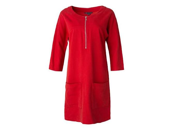 Autre Marque CONTEMPORARY DESIGNER Zipper Bubble Pocket Dress Red  ref.1285303