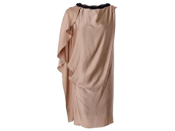 Autre Marque CONTEMPORARY DESIGNER Asymmetric Dress Brown  ref.1285316