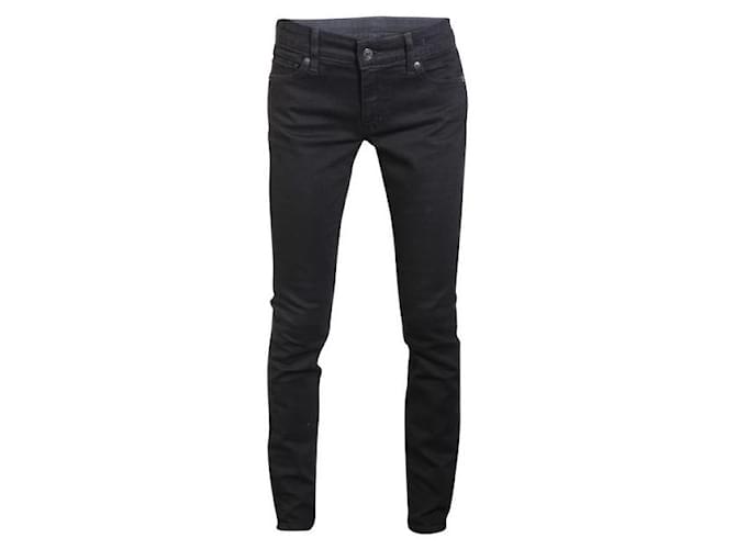 Autre Marque DESIGNER CONTEMPORANEO Jeans skinny neri Nero Cotone  ref.1285370