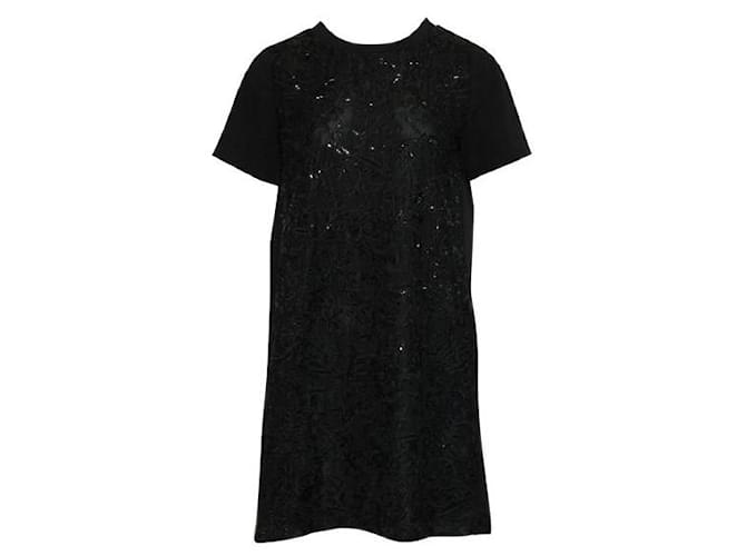 D&G – Schwarzes, kurzärmliges Kleid Polyester  ref.1285406