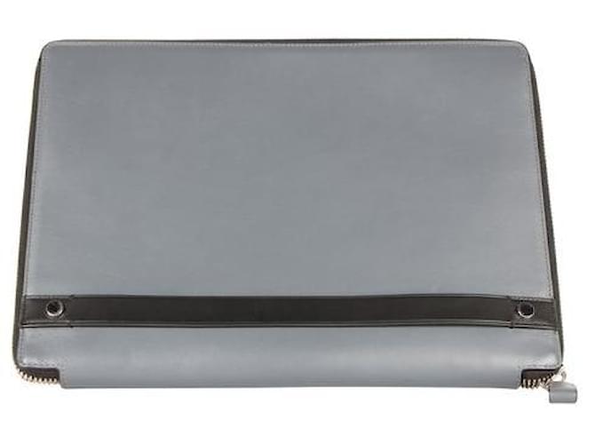 Autre Marque CONTEMPORARY DESIGNER Leather Tablet Case Grey  ref.1285419