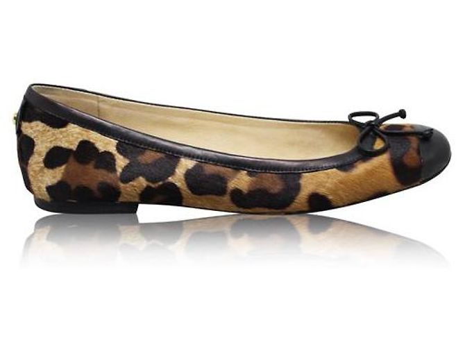 STUART WEITZMAN Leopard Print Pony Hair Flats