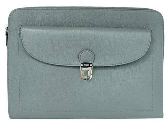 Tod'S Grey Leather Messenger Bag  ref.1285462