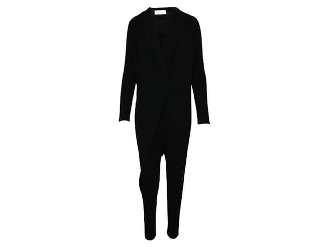 Autre Marque Scanlan & Theodore Black Long Sleeved Jumpsuit Polyester Triacetate  ref.1285504