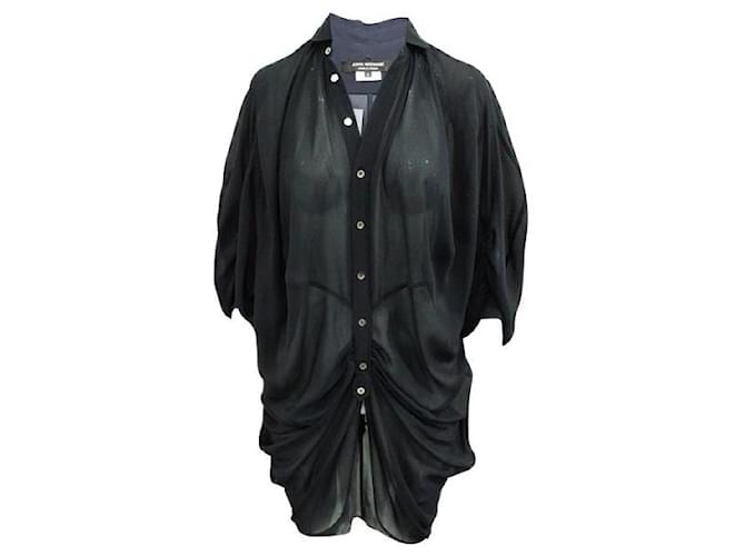 Junya Watanabe Oversized Black Draped Dress Polyester  ref.1285533
