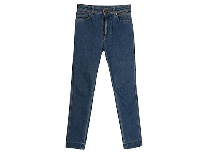 Louis Vuitton Blue Jeans With Monogram Back Pocket Cotton Elastane  ref.1285553