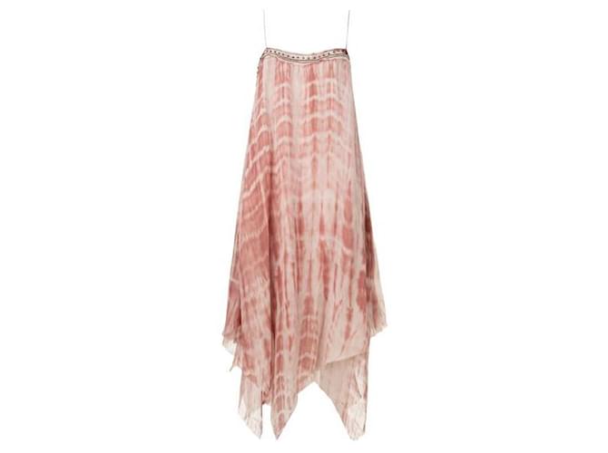 Zadig & Voltaire Tie-Dye Slip Dress Pink Silk  ref.1285564