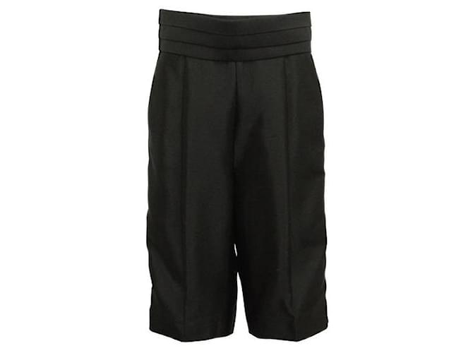 Zimmermann Black Capri Dress Pants with Cummerbund Silk Wool  ref.1285567