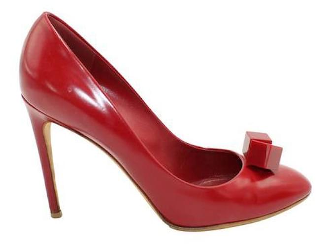 Zapatos de tacón Cubic Wonder de cuero rojo Louis Vuitton Roja  ref.1285591