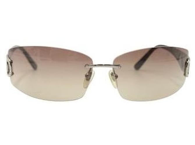 Salvatore Ferragamo Vintage randlose Sonnenbrille Schwarz Acetat  ref.1285604