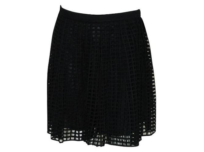 Autre Marque CONTEMPORARY DESIGNER Black A-line Lace Skirt Cotton  ref.1285641