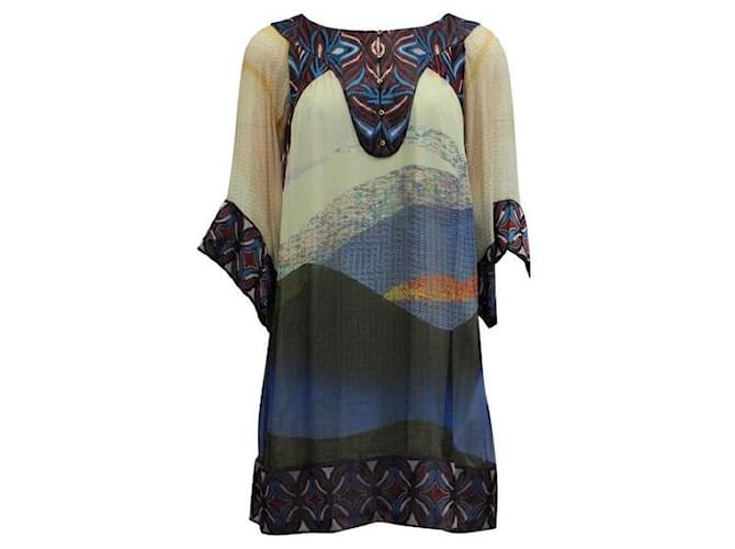 Diane Von Furstenberg Multicolour Silk Midi Dress Multiple colors  ref.1285645
