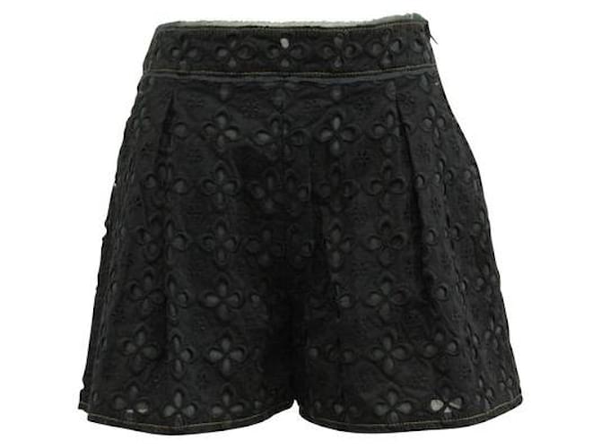 Miu Miu Broderie Anglaise Bermuda Shorts Black Cotton  ref.1285691