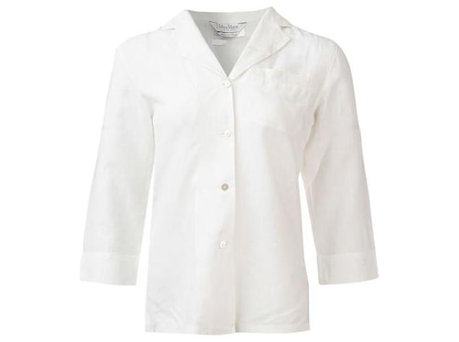 Autre Marque Camisa de linho de designer contemporâneo Branco  ref.1285741